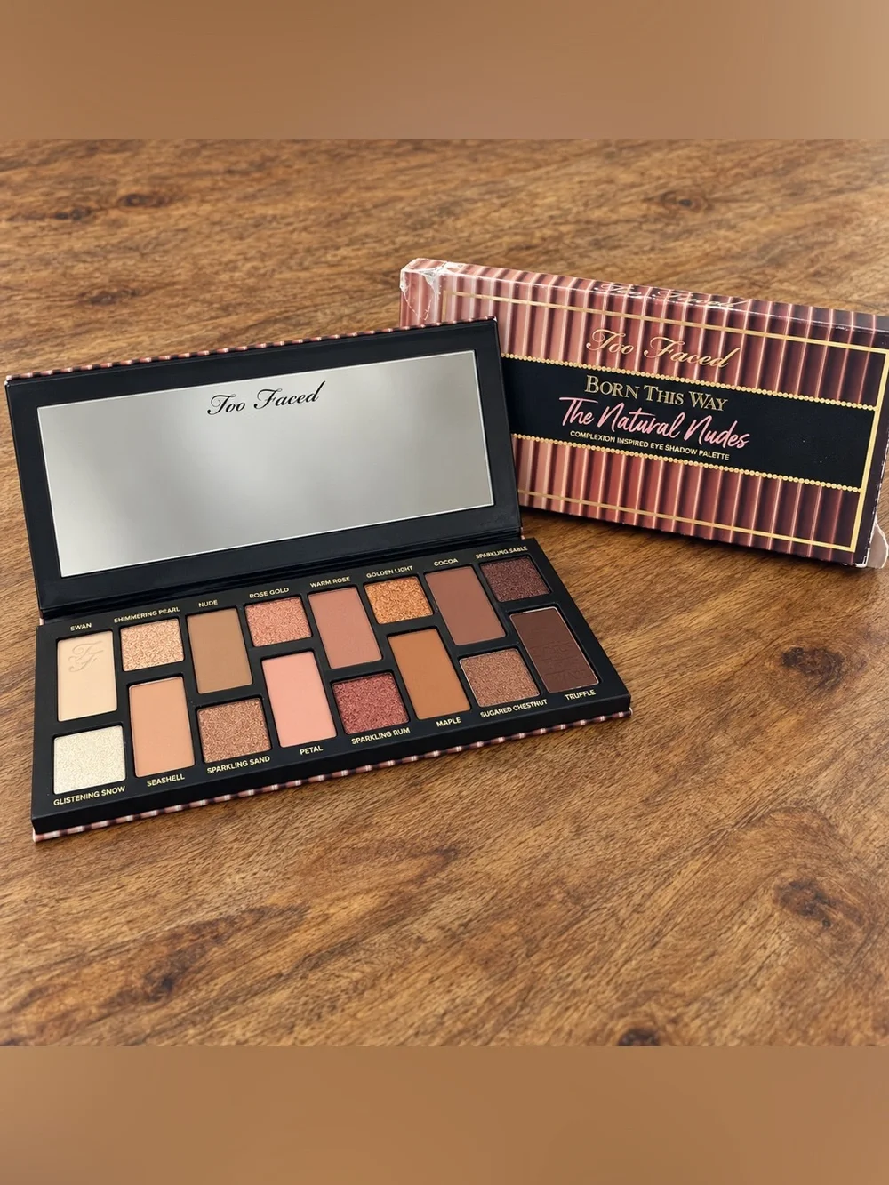 Too Faced Natural Nudes Eyeshadow Palette — Rose Gold, Peach, Warm Brown, Bronze